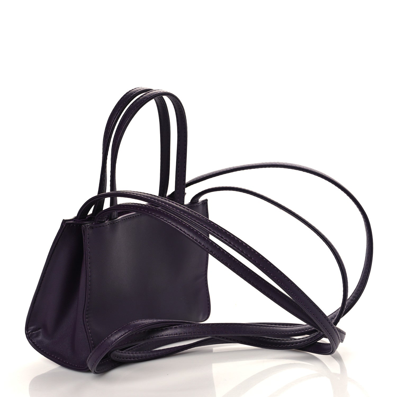 Telfar Vegan Leather Small Shopping Bag Eggplant 3 of 9