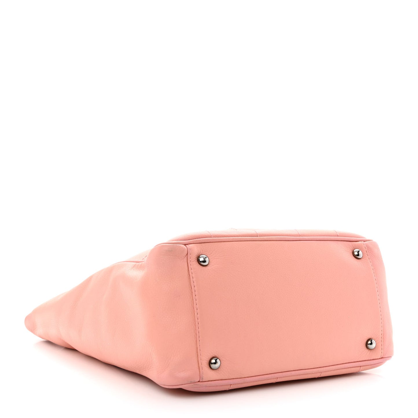 Caviar Square Stitched Tote Pink