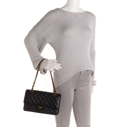 Chanel Caviar Quilted Medium Double Flap Black 2 of 8