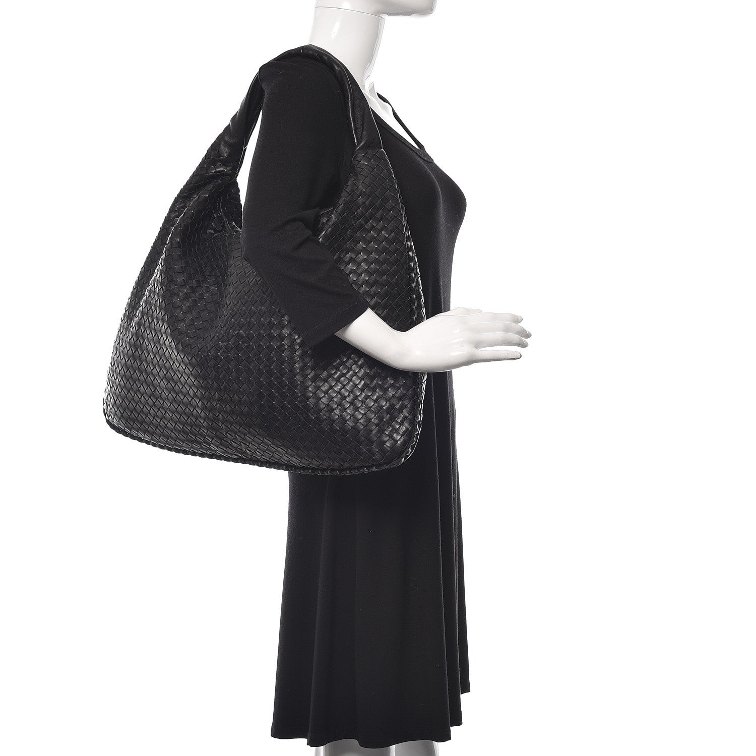 Bottega Veneta Nappa Intrecciato Maxi Veneta Hobo Black 2 of 13