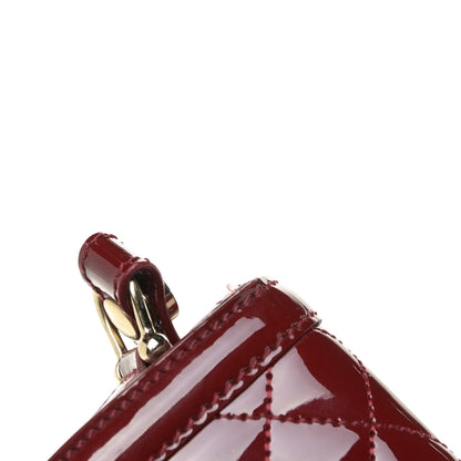 Burberry Patent Calfskin Quilted Mini Crossbody Bag Dark Red 15 of 15