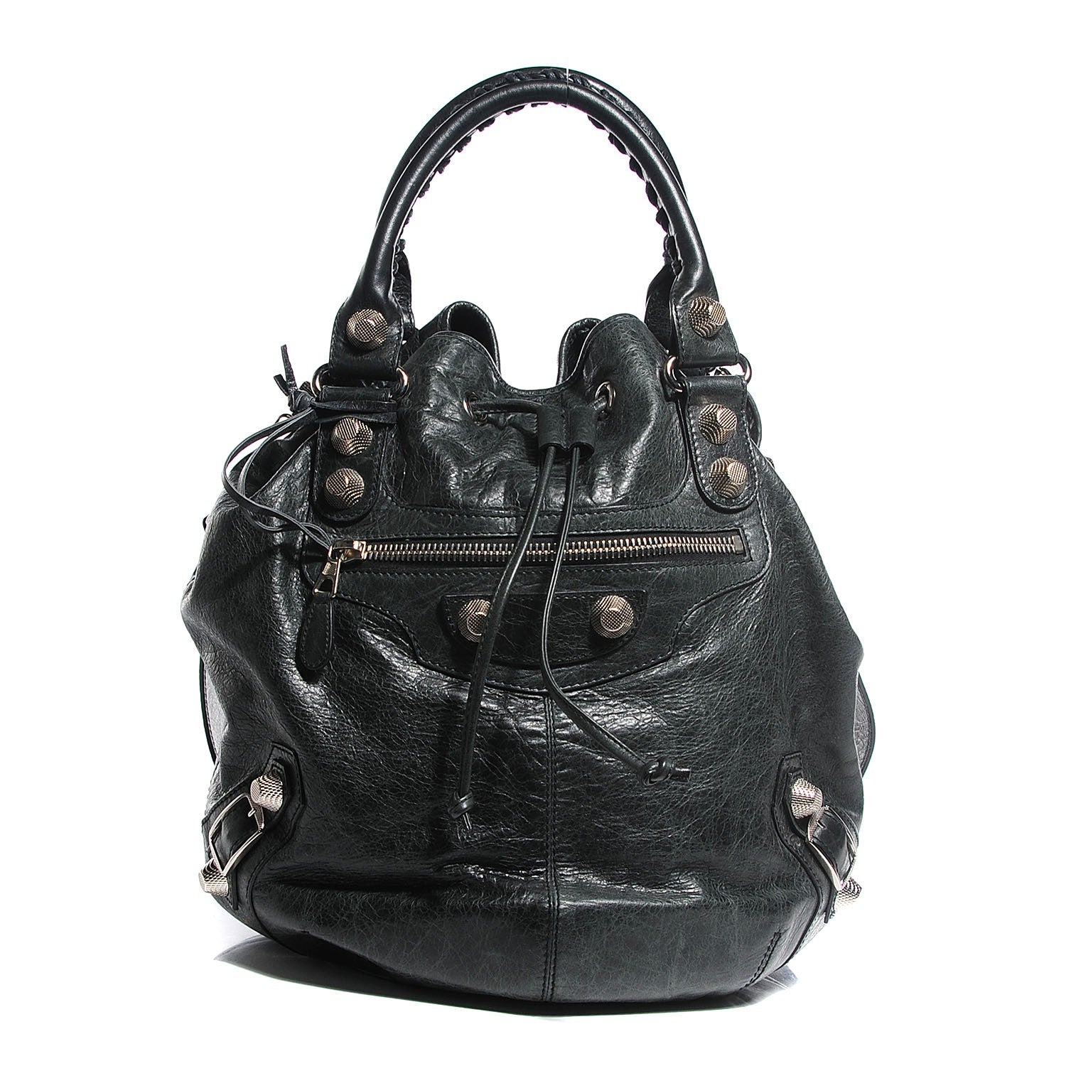 Balenciaga Agneau Giant 21 Silver Hardware Pompon Black 1 of 12