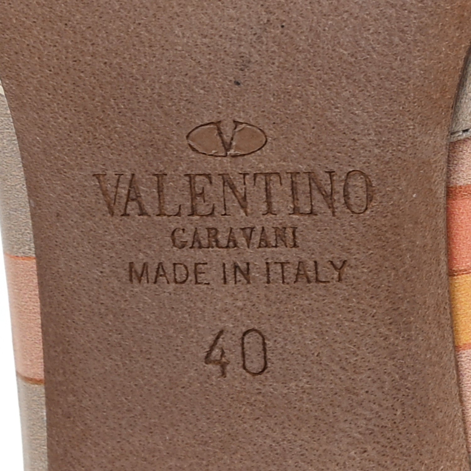 Valentino Garavani Vitello Native Couture 1975 Rockstud Rolling Ankle Strap Pumps 40 Mandarin Sorbet 8 of 9