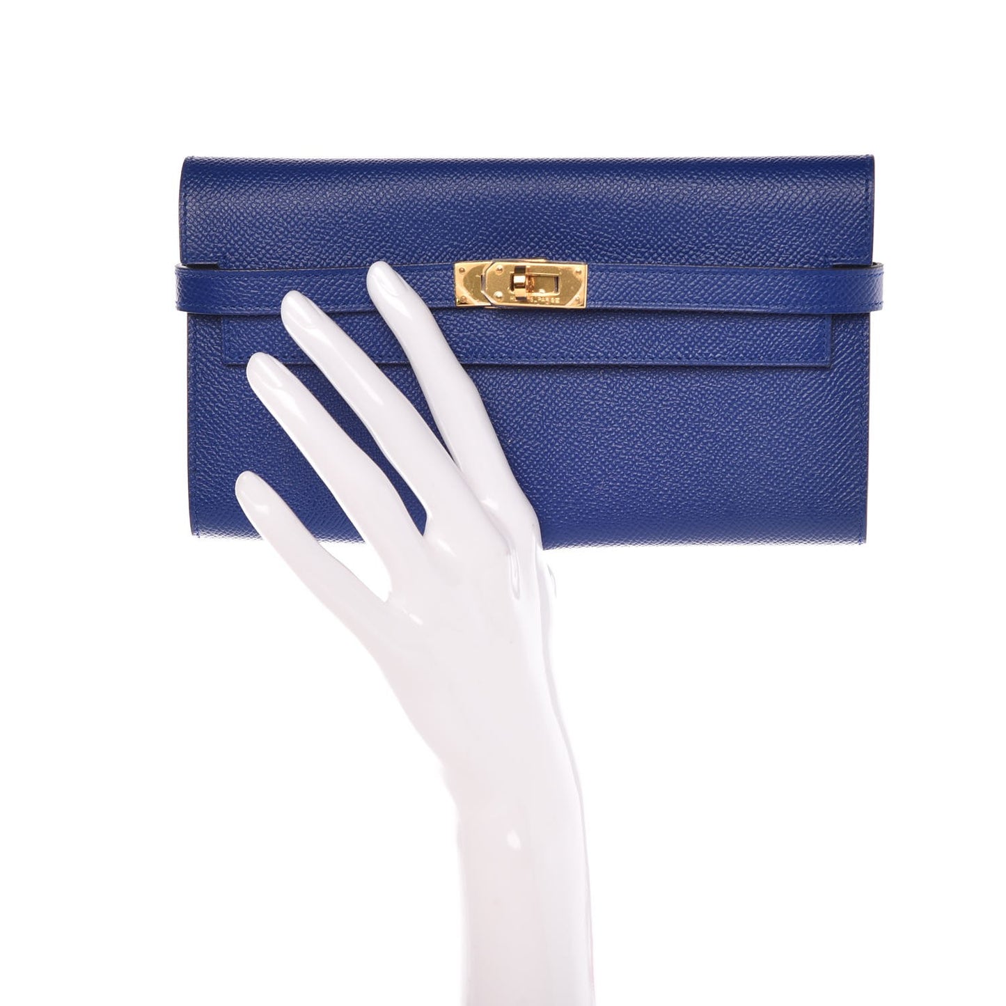 Epsom Kelly Longue Wallet Bleu Electrique