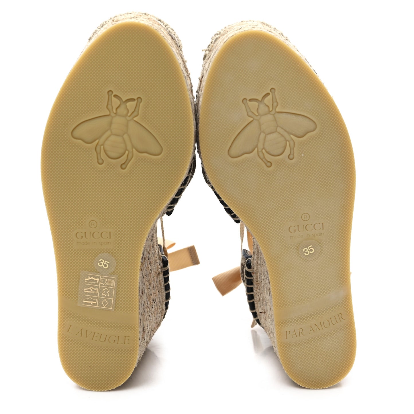 Monogram Matelasse GG Marmont Ankle Wrap Platform 35/120mm Espadrille Wedges 35 Beige Ebony Black Sand Storm