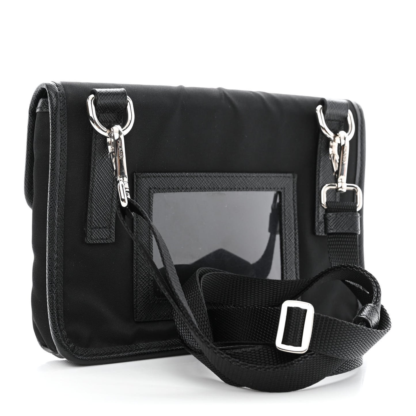 Re-Nylon Saffiano Smartphone Case Crossbody Black