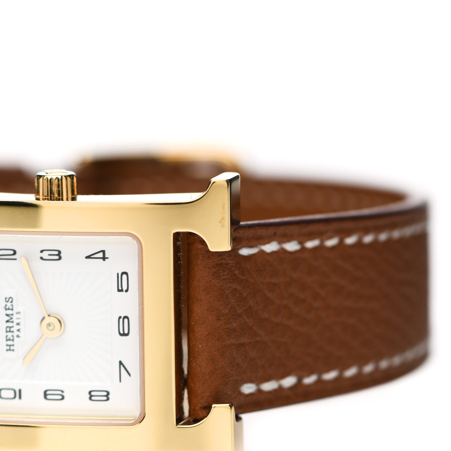 Stainless Steel Epsom 21mm Heure H Hour Quartz Watch Gold