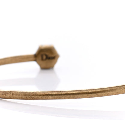 Christian Dior Metal Dior Crystal Bracelet Cuff Gold 6 of 6