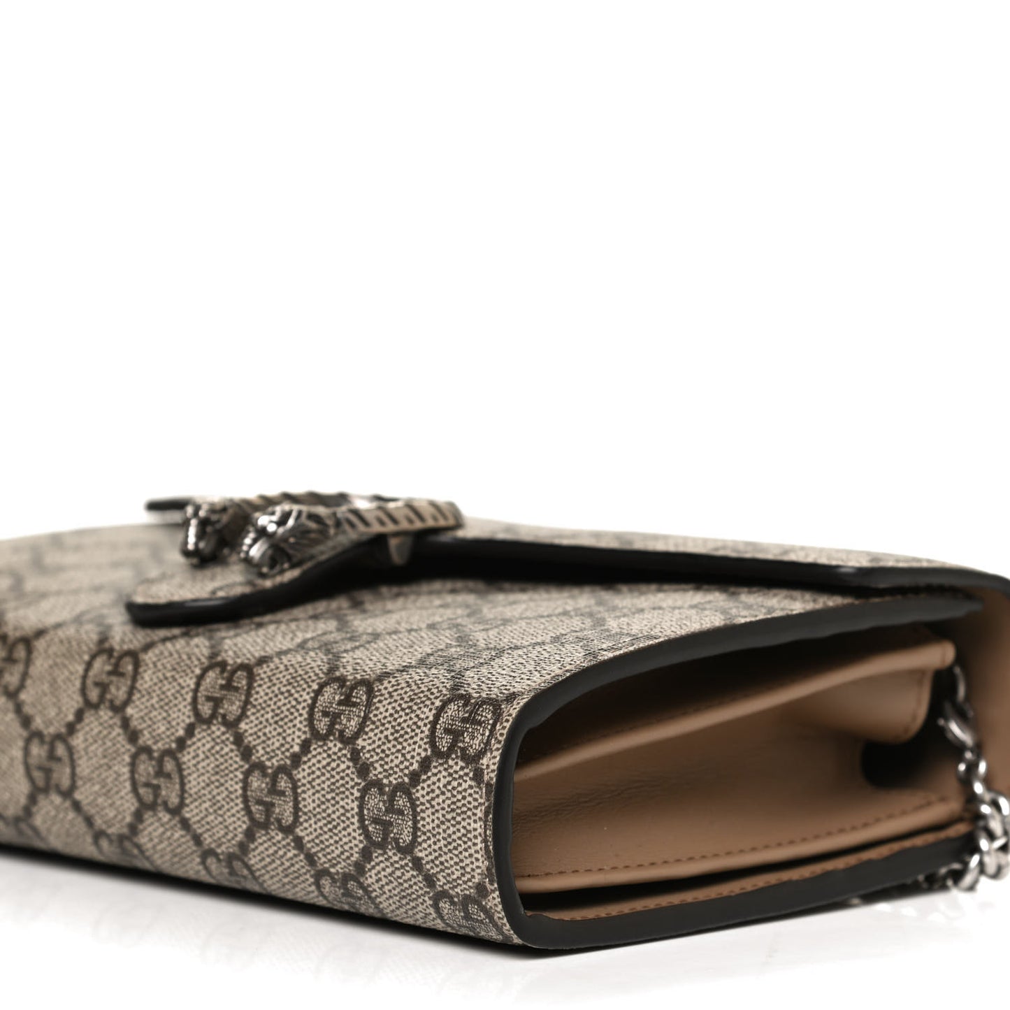 GG Supreme Monogram Mini Dionysus Chain Wallet Beige Taupe