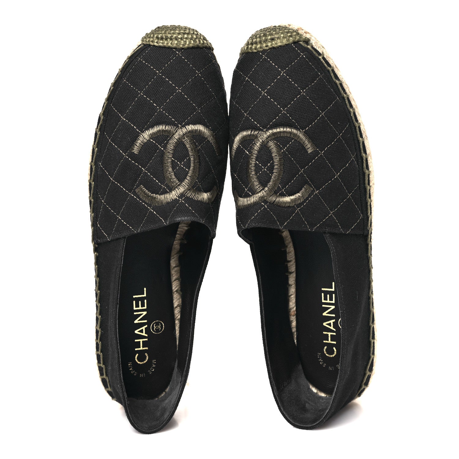 Chanel Fabric Biarritz CC Espadrilles  40 Blue Green 2 of 9