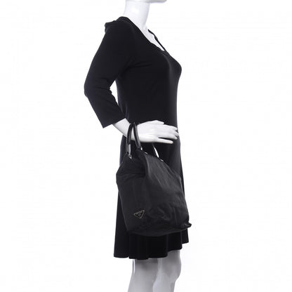 Prada Tessuto Nylon Top Handle Bag Black 2 of 8