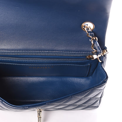Chanel Patent Calfskin Quilted Mini Rectangular Flap Navy Blue 4 of 8