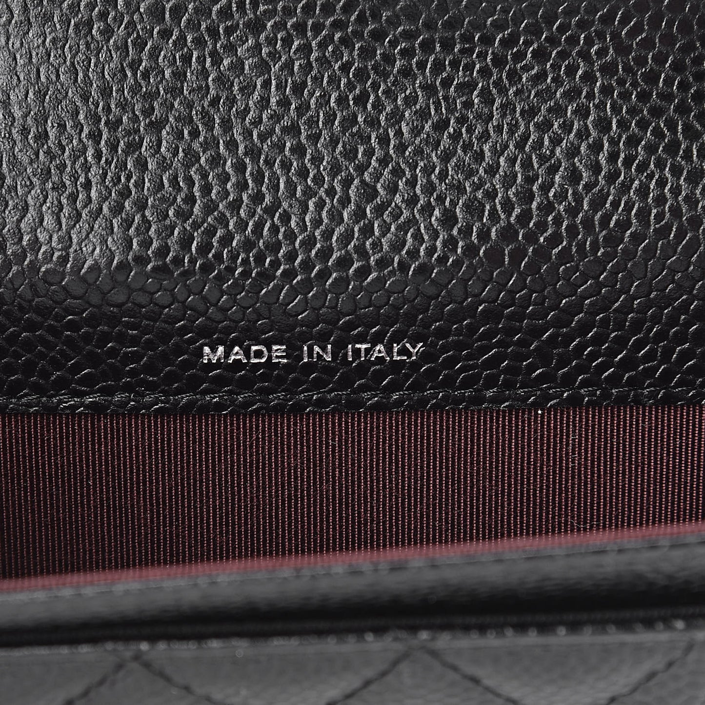 Caviar Quilted Flap Card Holder Black