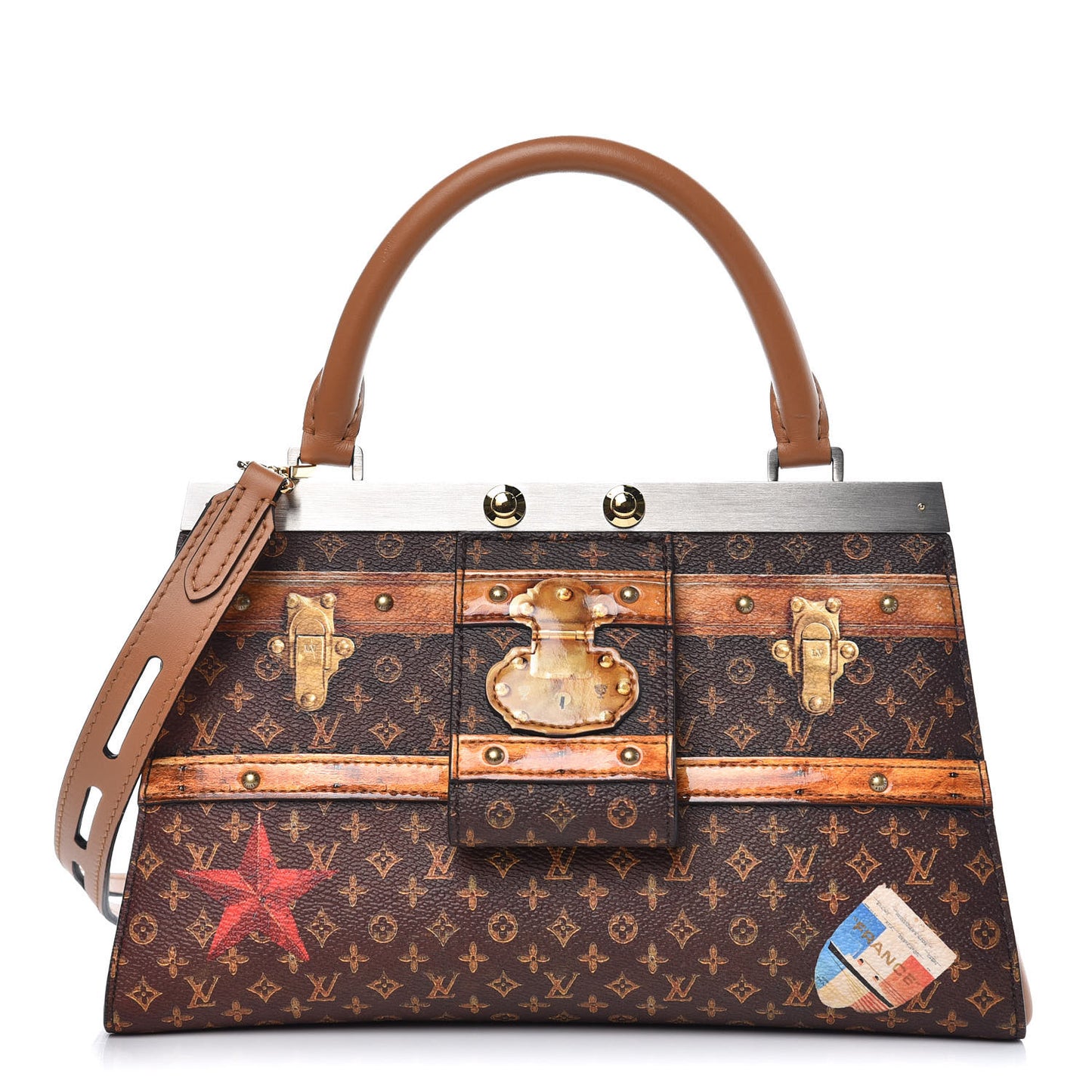 Calfskin Transformed Monogram Time Trunk Crown Frame Bag