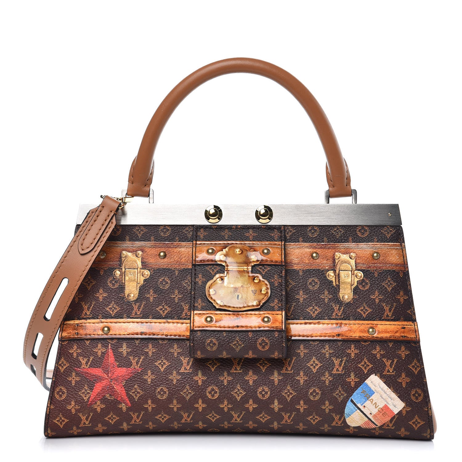 Louis Vuitton Calfskin Transformed Monogram Time Trunk Crown Frame Bag 2 of 7