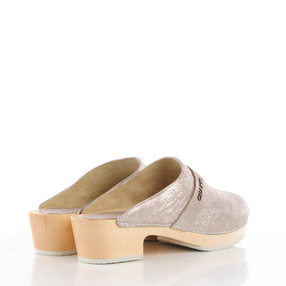 Chanel Metallic Crackled Leather Mules 40 Silver 4 of 7