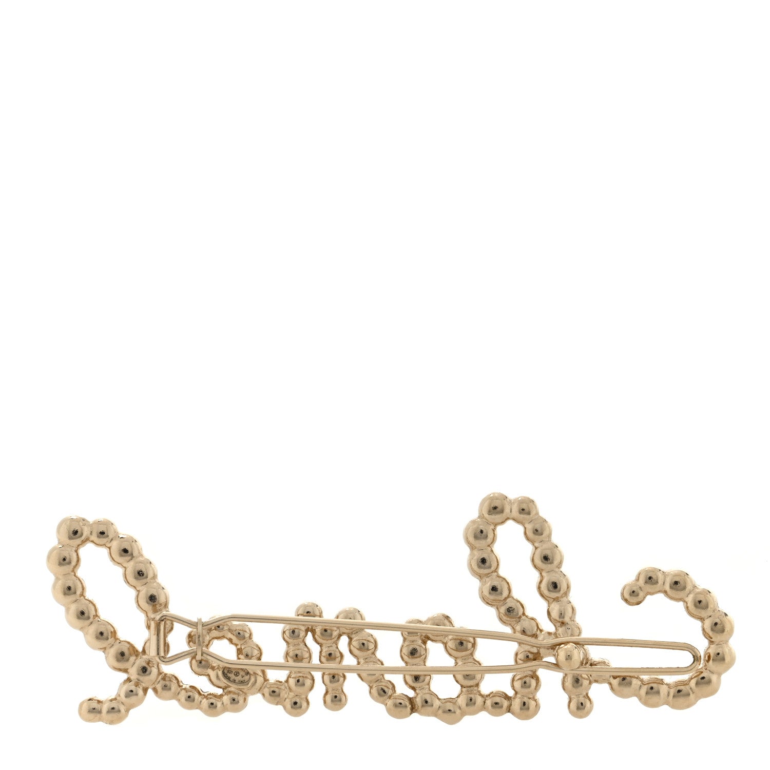 Chanel Metal Glass Swirling Pearls Brooch Pin Gold 2 of 3