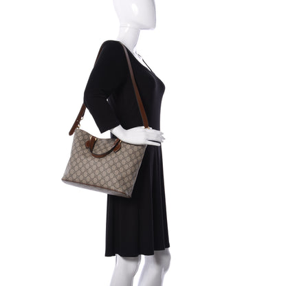 Gucci Soft GG Supreme Monogram Small Crossbody Tote Beige Cuir 2 of 11