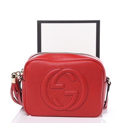Gucci Pebbled Calfskin Small Soho Disco Bag Tabasco Red 10 of 10