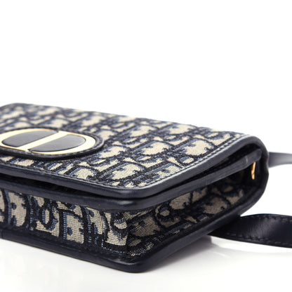 Christian Dior Oblique 30 Montaigne 2-In-1 Pouch Blue 8 of 10