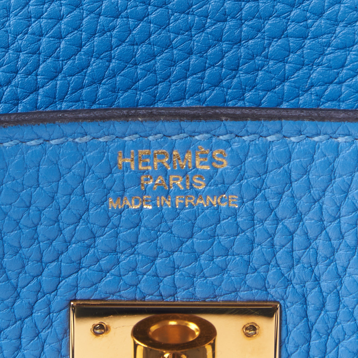 Taurillon Clemence Birkin 30 Bleu Paradis