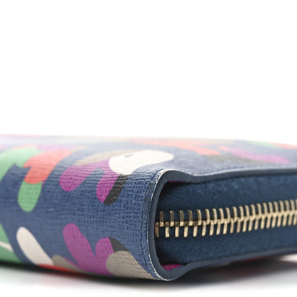 Fendi Vitello Elite Fendi Roma Simply Zip Around Wallet Cobalt Multicolor 8 of 9