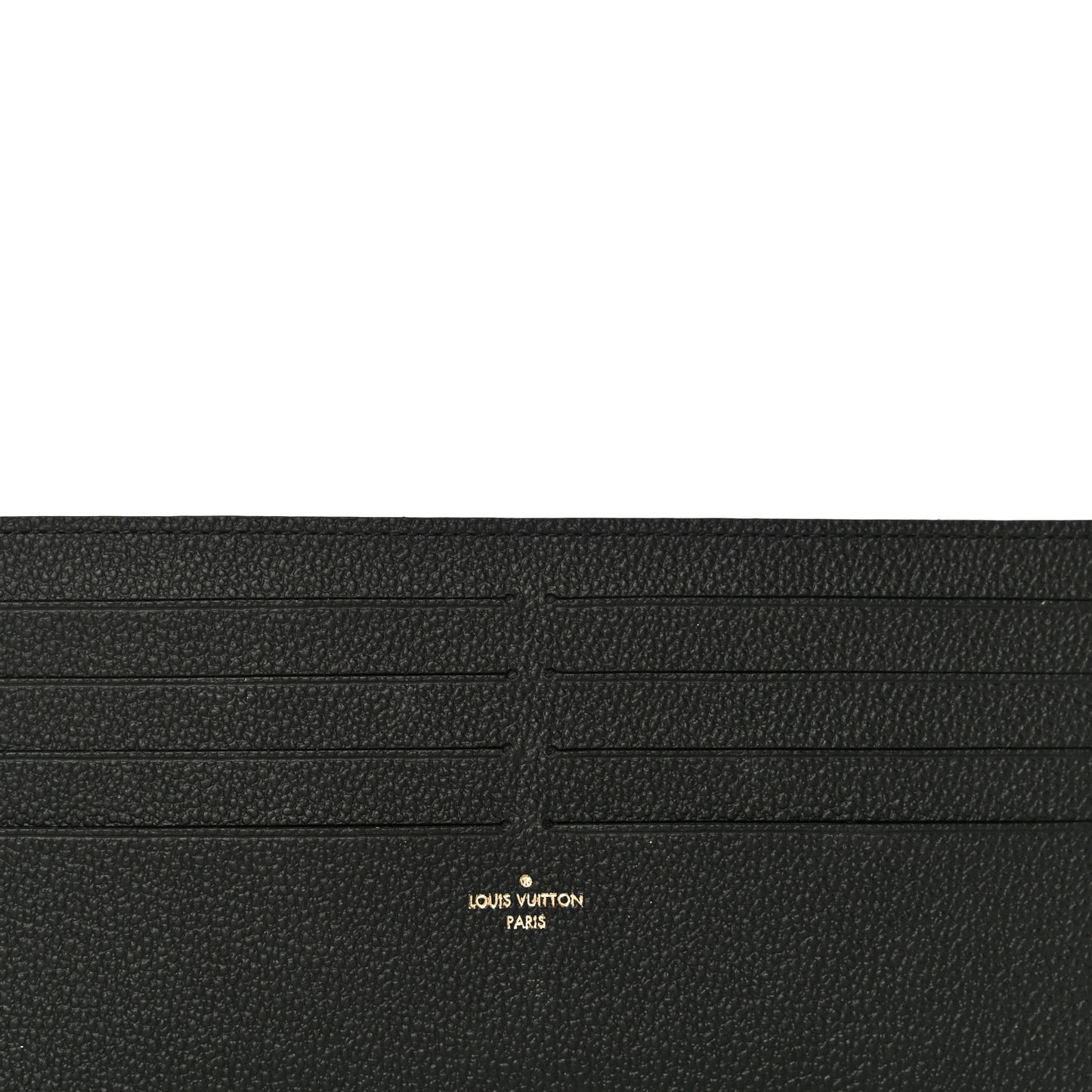 Calfskin Felicie Chain Wallet Card Holder Insert Black