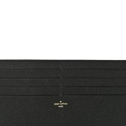 Louis Vuitton Calfskin Felicie Chain Wallet Card Holder Insert Black 6 of 8