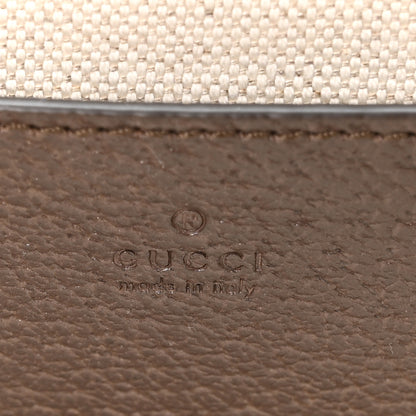Gucci GG Supreme Monogram Textured Dollar Calfskin Web Mini Ophidia Envelope Shoulder Bag Beige Ebony 6 of 10