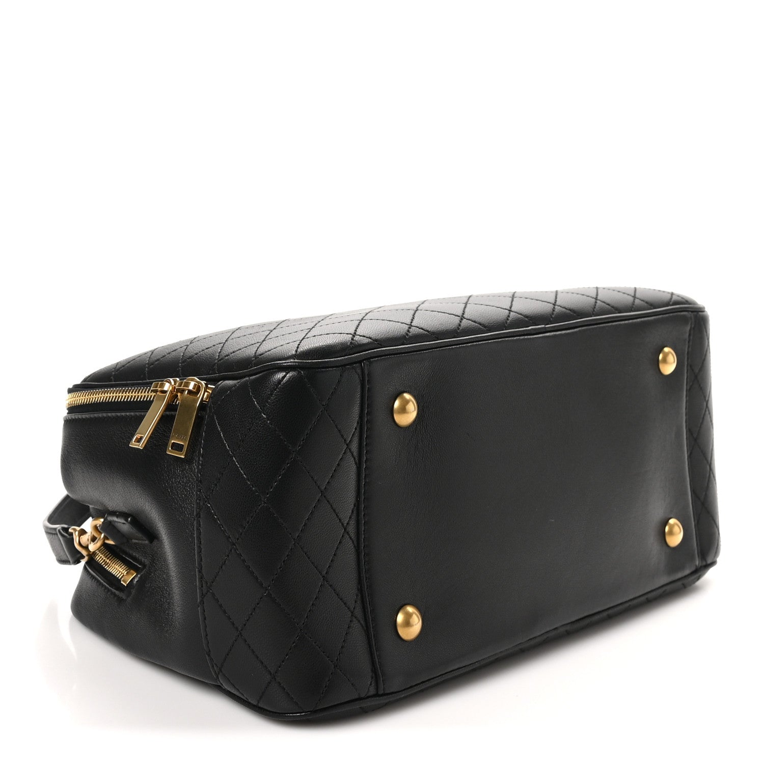 Saint Laurent Lambskin Lyia Quilted Duffle Bag Black 4 of 11