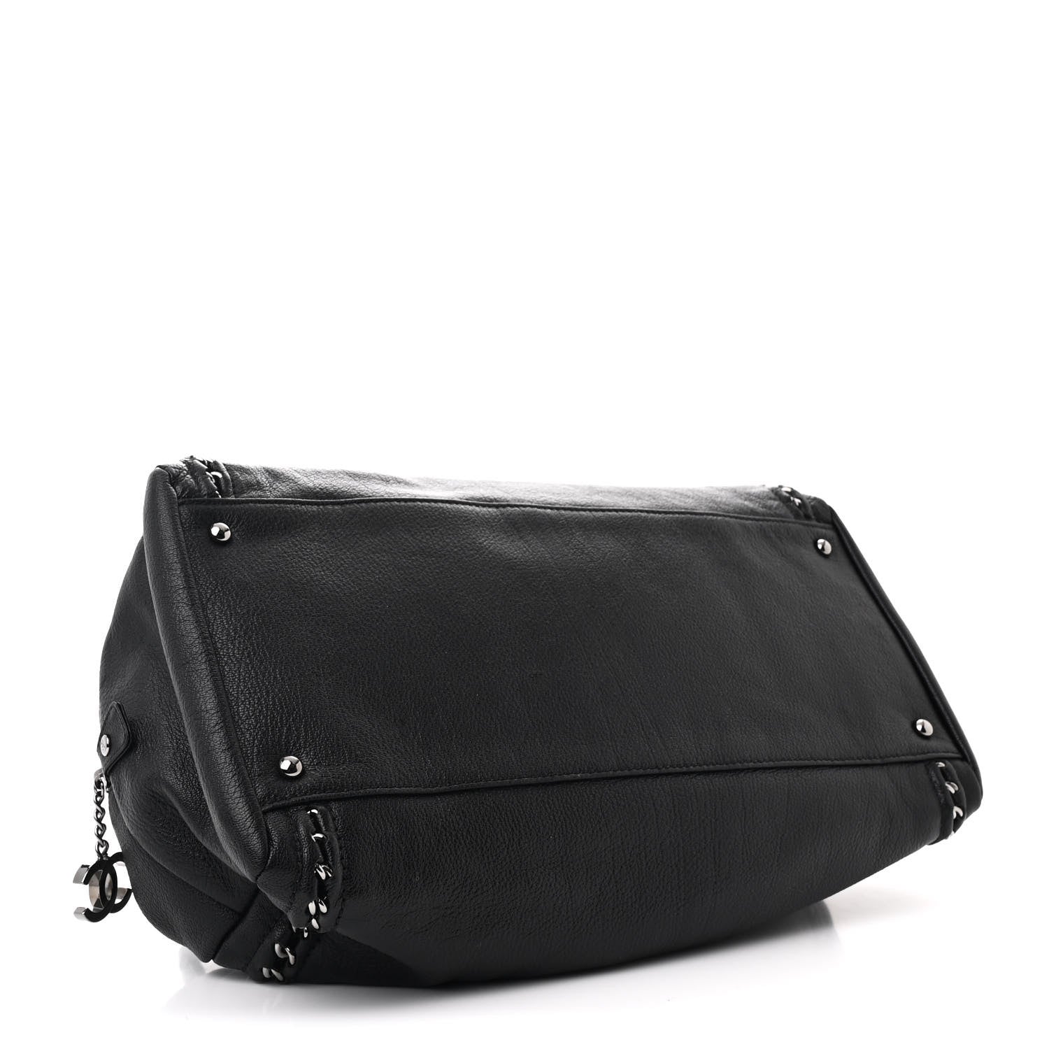 Chanel Goatskin Large Luxe Ligne Bowler Black 4 of 10