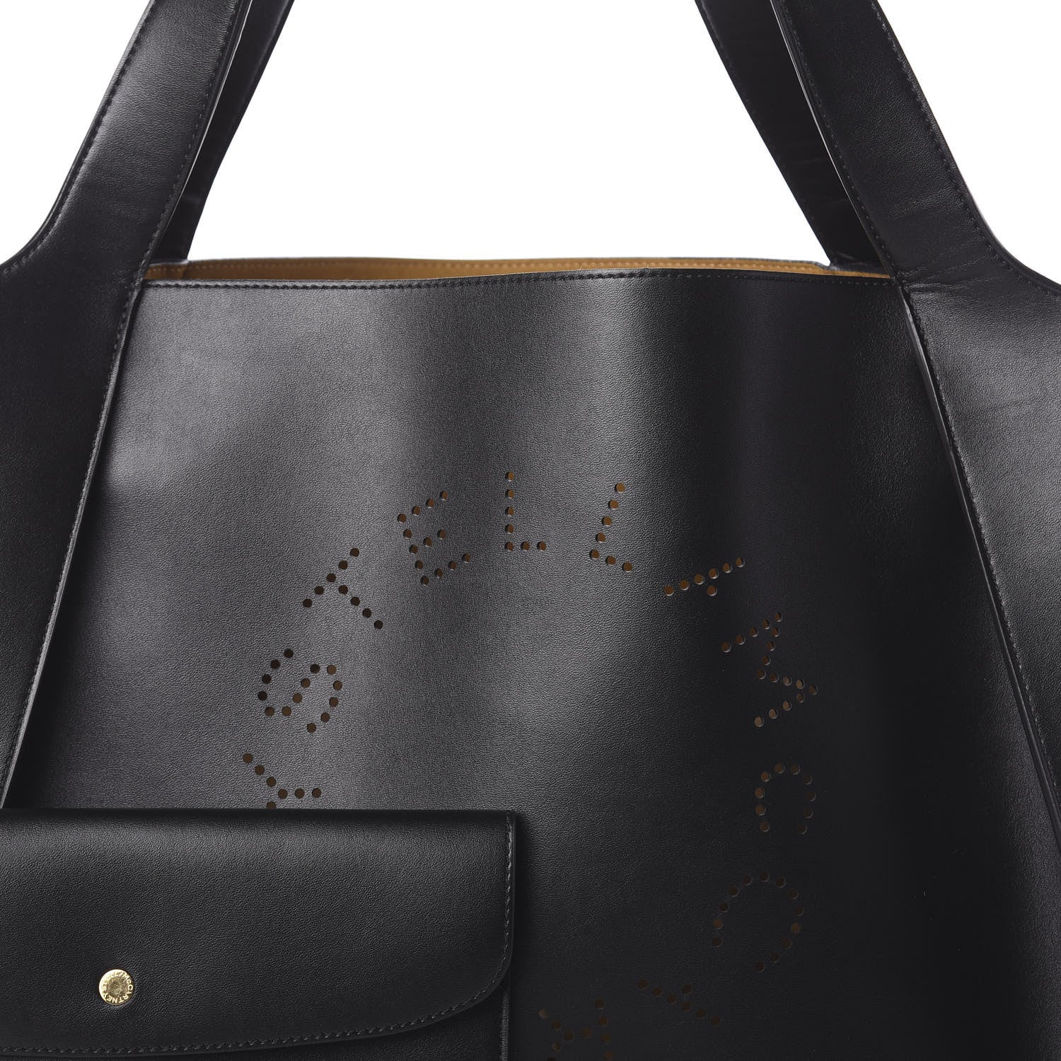 Stella McCartney Eco Alter Nappa East West Perforated Tote Black 8 of 10