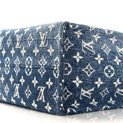 Louis Vuitton Monogram Jacquard Denim Onthego MM Bleu 8 of 8