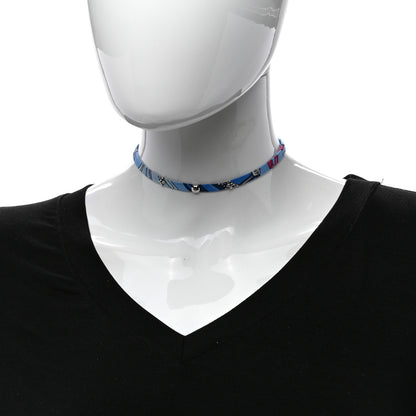 Louis Vuitton Metal Silk Collar Be Mindful Necklace Blue 2 of 4