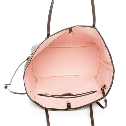 Louis Vuitton Damier Ebene Neo Neverfull MM Rose Ballerine 5 of 8
