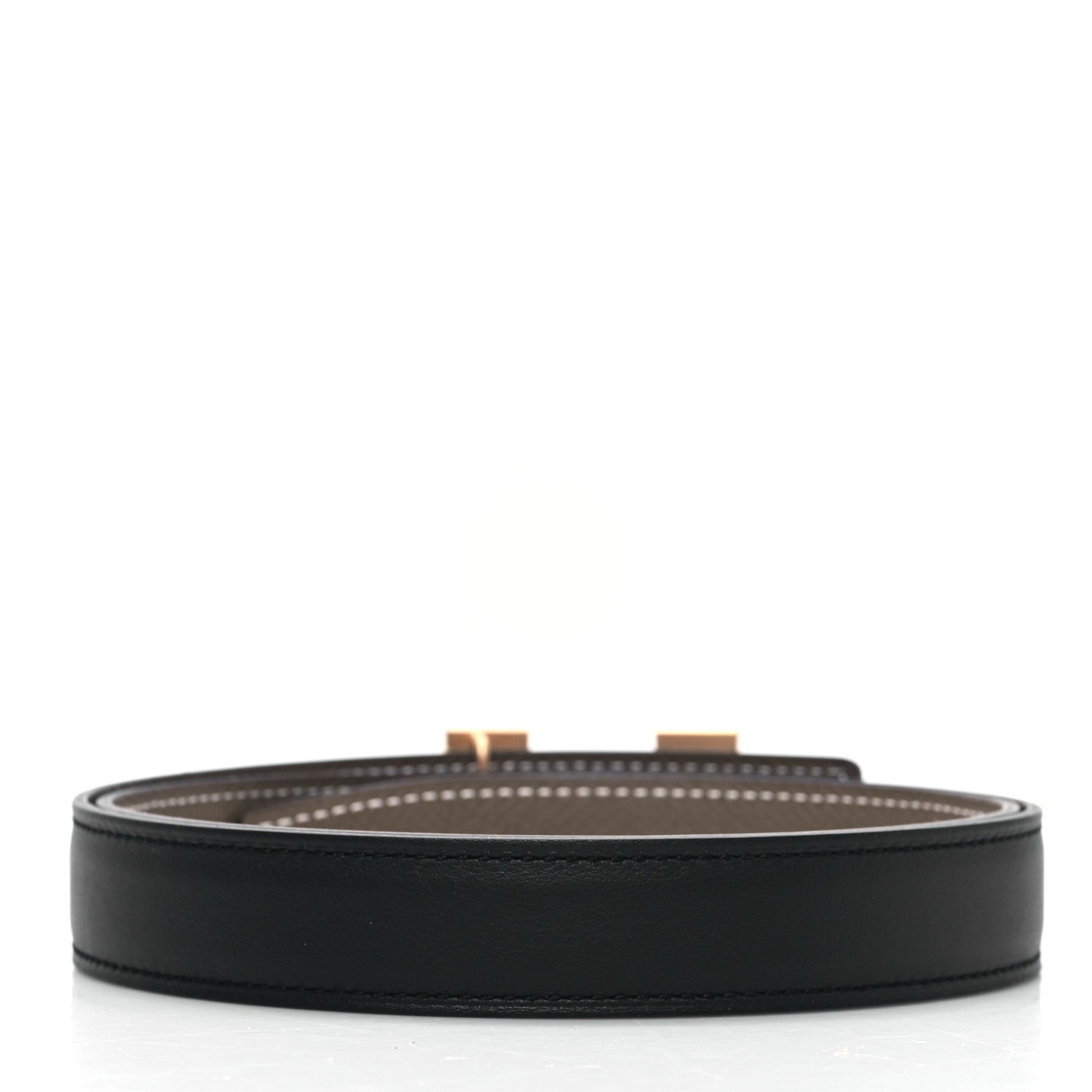 Hermes Box Epsom 24mm Mini Constance H Belt 80 Black Etoupe 2 of 6