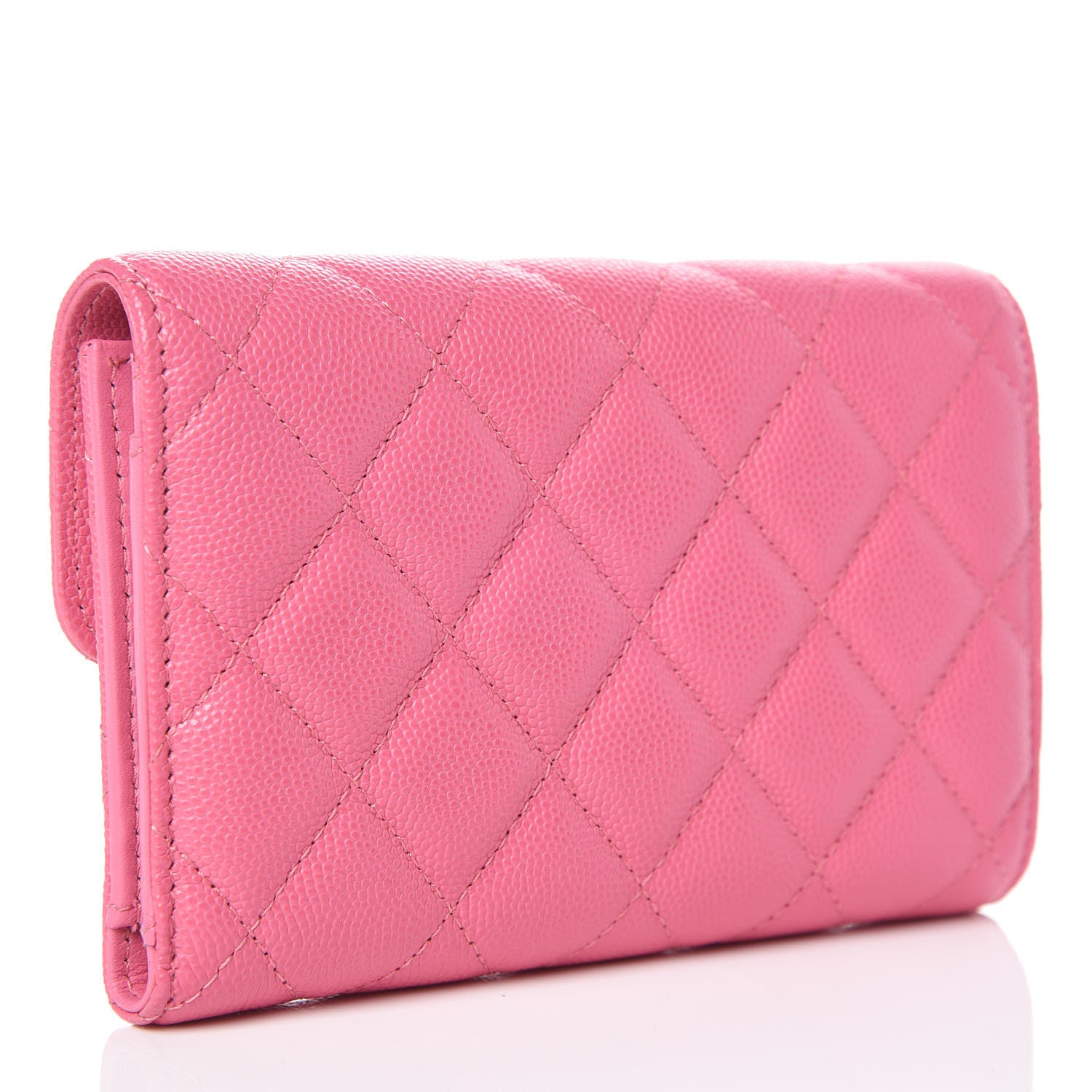 Chanel Caviar Quilted Medium Flap Wallet Pink 3 of 9