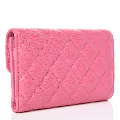 Chanel Caviar Quilted Medium Flap Wallet Pink 3 of 9