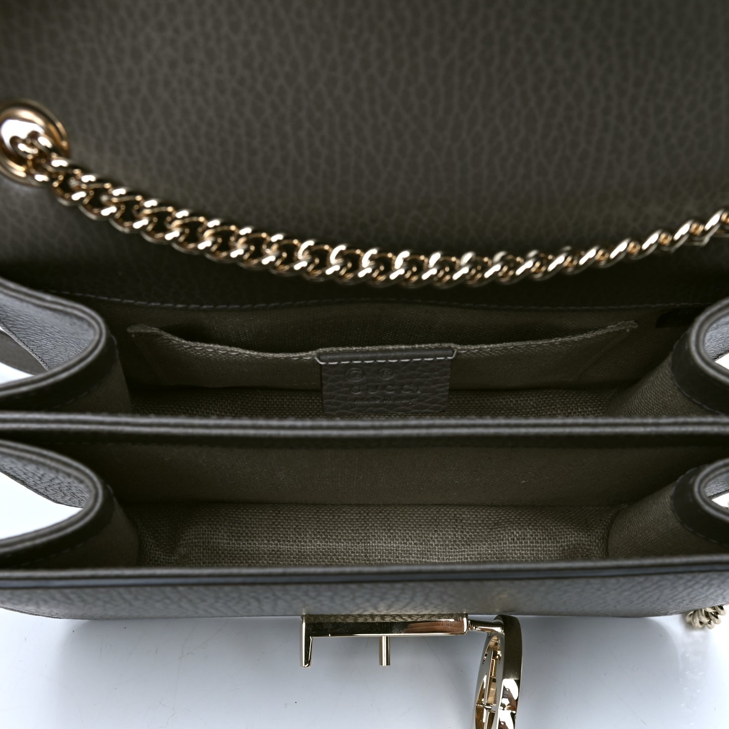 Dollar Calfskin Small Interlocking G Shoulder Bag Loess