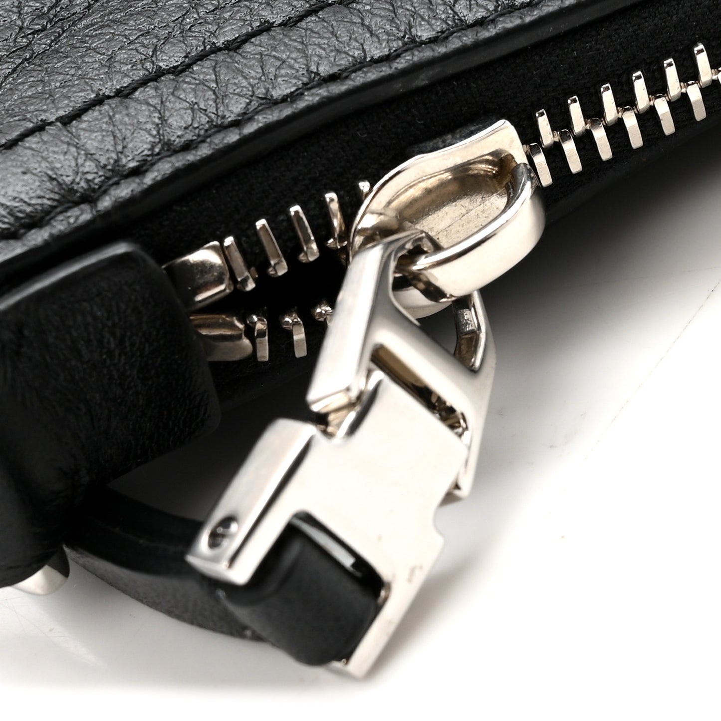 Crinkled Calfskin Small Voyou Bag Black