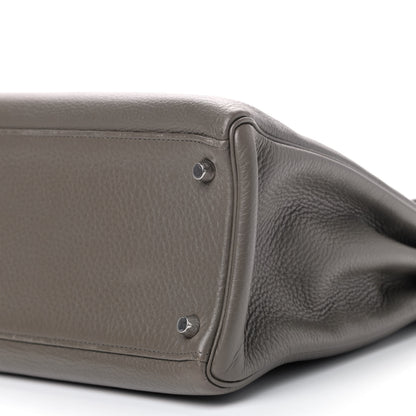 Hermes Taurillon Clemence Kelly Retourne 35 Etain 6 of 12