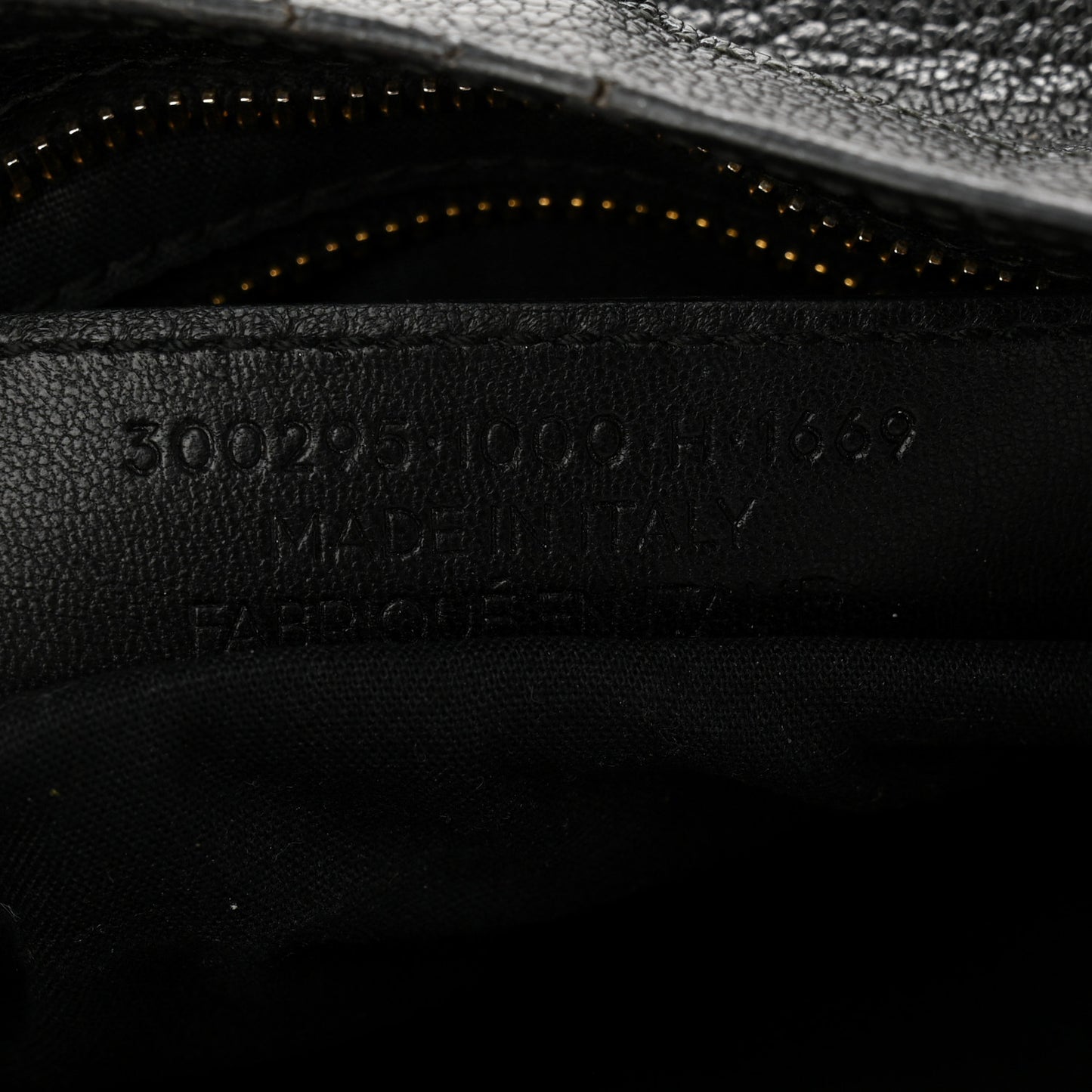 Chevre Gold Metallic Edge Hardware Mini City Black