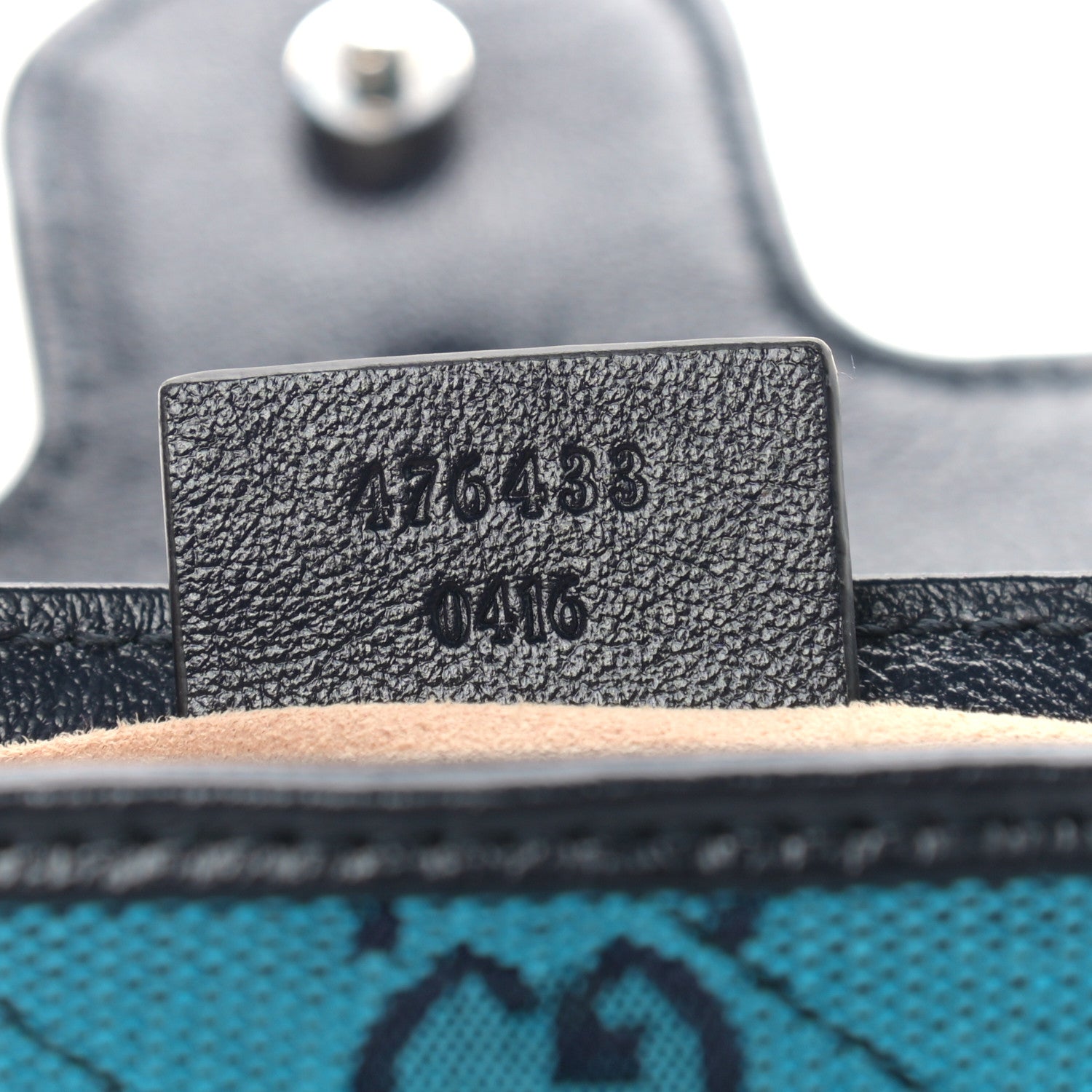Gucci Monogram Multicolor Matelasse Diagonal Super Mini GG Marmont Shoulder Bag Light Blue 7 of 10