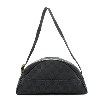 Gucci Canvas Half Moon Shoulder Pouch Black 1 of 9