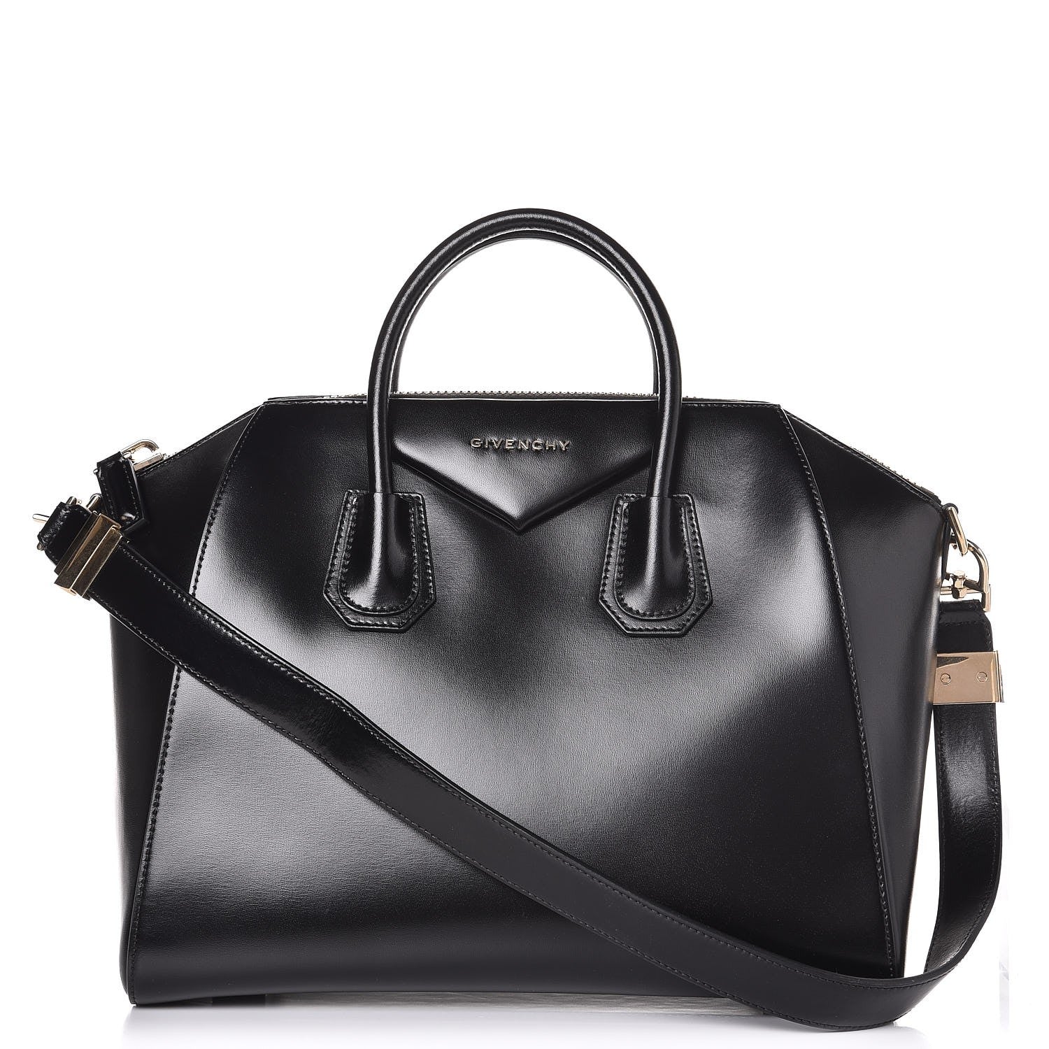Givenchy Shiny Lord Calfskin Medium Antigona Black 1 of 13