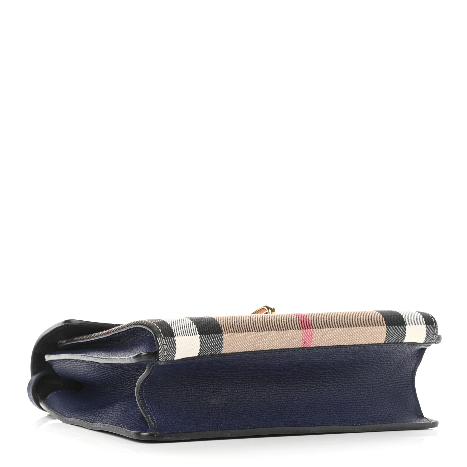 Burberry Derby Calfskin House Check Small Macken Crossbody Bag Ink Blue 4 of 12