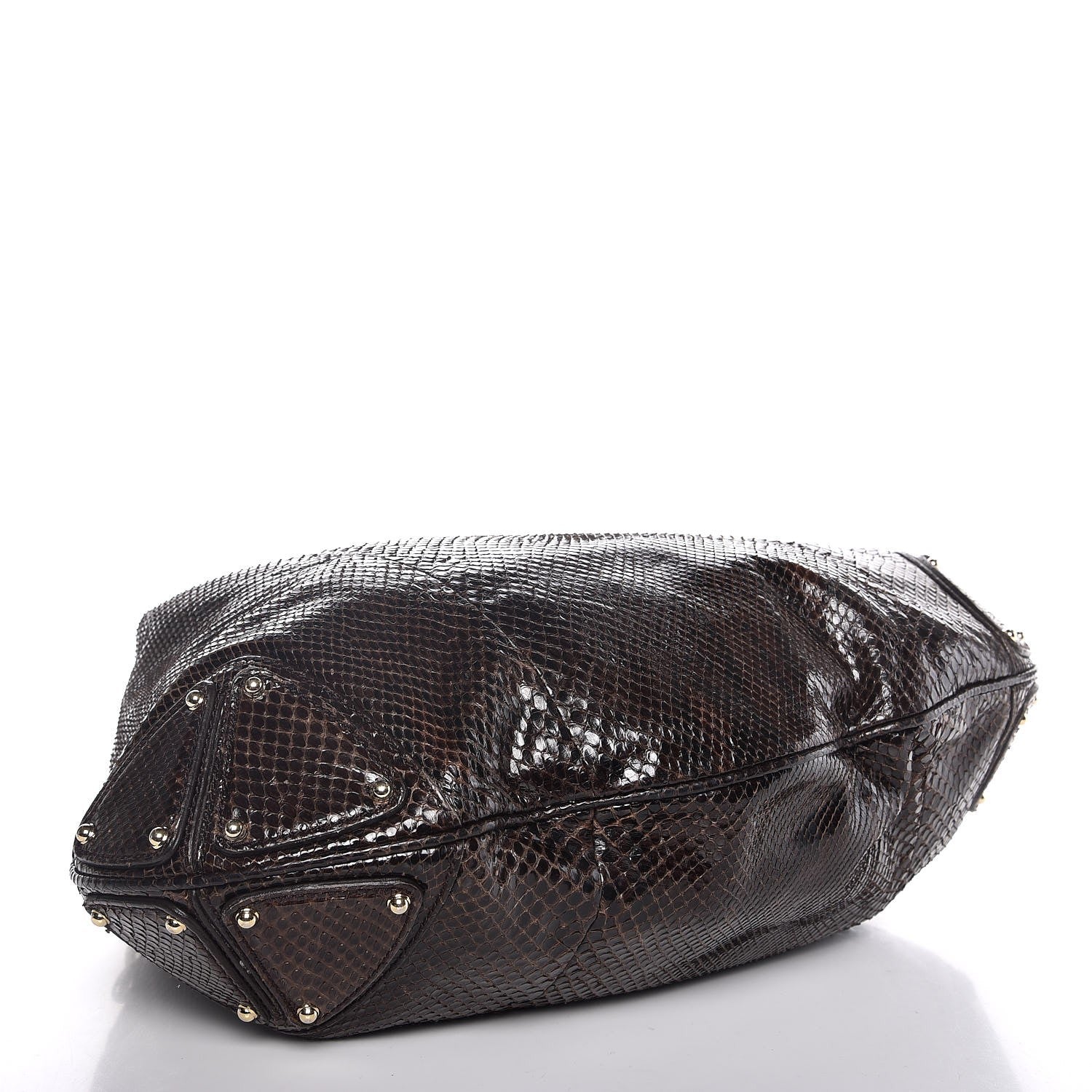 Gucci Python Large Indy Top Handle Hobo Brown 5 of 8