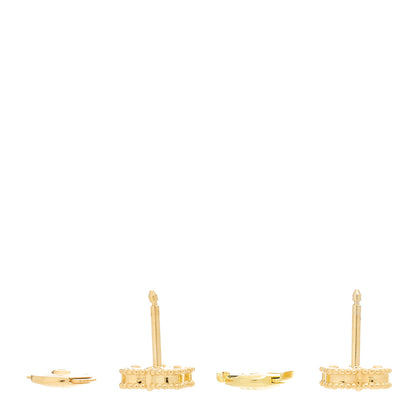 Van Cleef & Arpels 18K Yellow Gold Mother of Pearl Sweet Alhambra Earrings 3 of 5