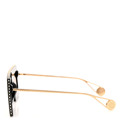 Gucci Acetate Crystal Mask-Frame Sunglasses GG0431S Black 3 of 7