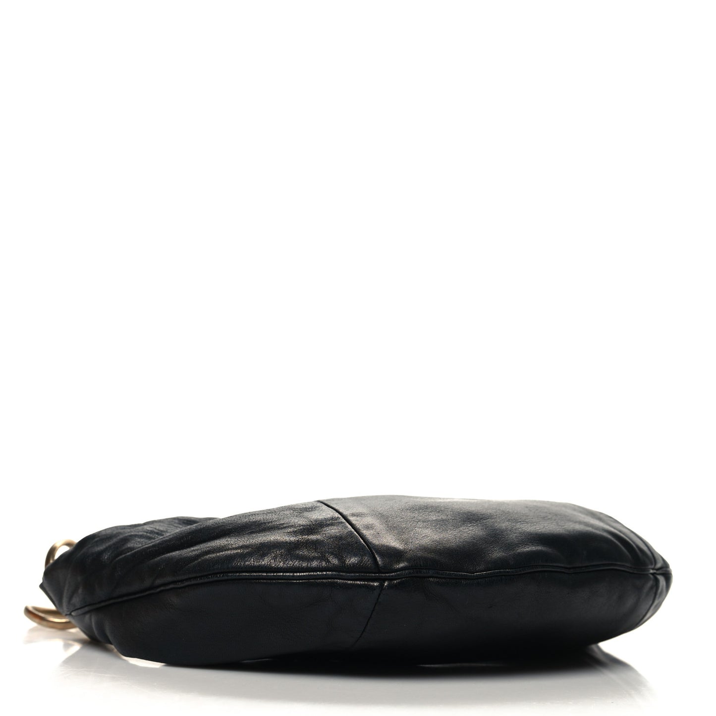 Lambskin Small Chain Hobo Black